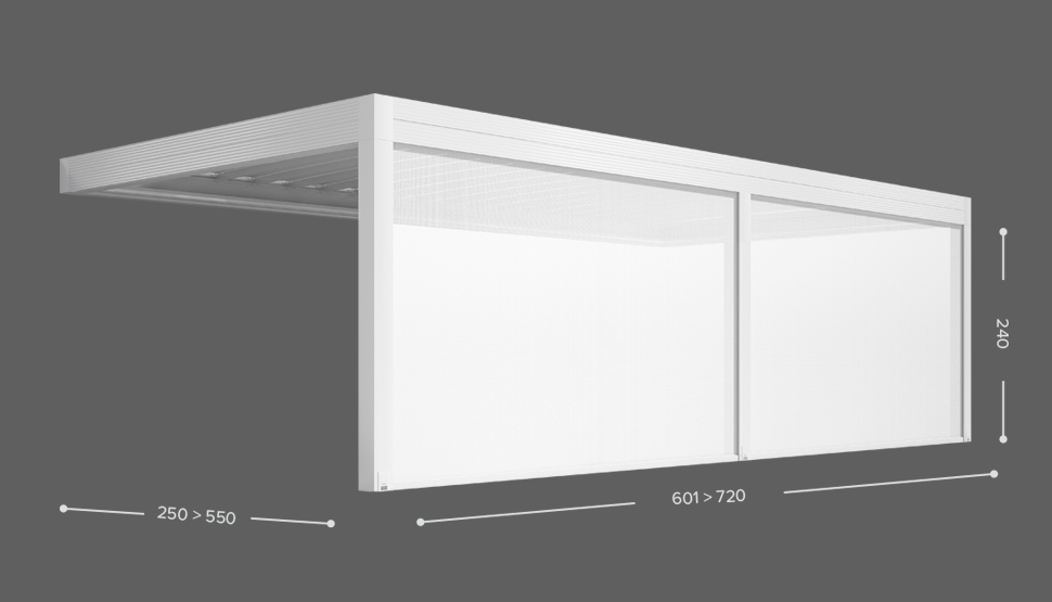 AZIMUT - Stenska izvedba ( bočno zlaganje ) - 3 stebri